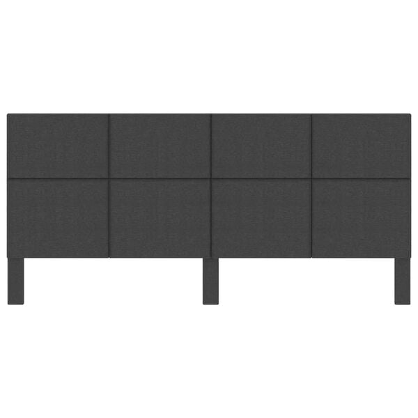 vidaXL Čelo postele tmavě &scaron;ed&eacute; textil 200 x 200 cm