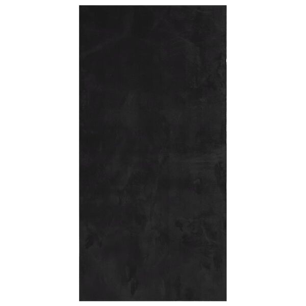 vidaXL Koberec HUARTE kr&aacute;tk&yacute; vlas měkk&yacute; a prateln&yacute; čern&yacute; 100x200 cm