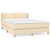 vidaXL Box spring postel s matrac&iacute; kr&eacute;mov&aacute; 140x190 cm textil