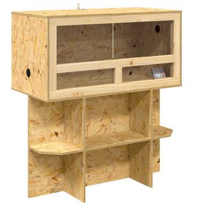 vidaXL Ter&aacute;rium Hněd&aacute; 80 x 40 x 90 cm OSB