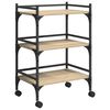 vidaXL Kuchyňsk&yacute; voz&iacute;k Sonoma dub 50 x 35 x 75,5 cm Kompozitn&iacute; dřevo