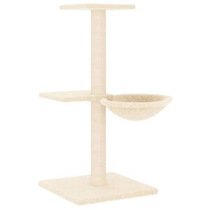 vidaXL &Scaron;krabadlo pro kočky se sisalov&yacute;mi sloupky kr&eacute;mov&eacute; 72 cm