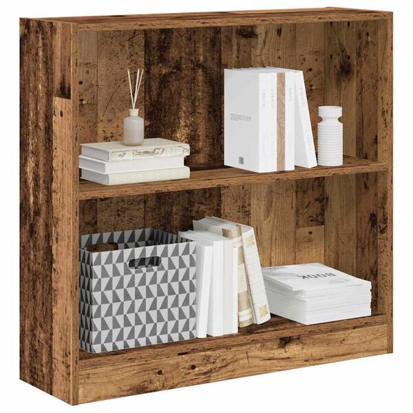 vidaXL Knihovna old wood 80 x 24 x 76 cm kompozitn&iacute; dřevo