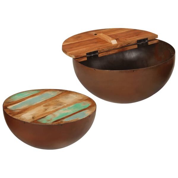 vidaXL Konferenčn&iacute; stolky ve tvaru m&iacute;sy 2 ks masivn&iacute; recyklovan&eacute; dřevo