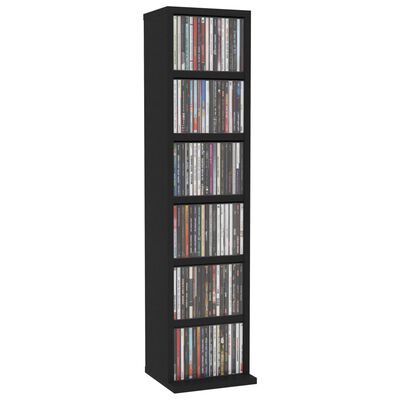 vidaXL CD skříňka černá 21 x 20 x 88 cm kompozitní dřevo