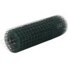 vidaXL Pletivo ke kurn&iacute;ku ocel PVC vrstva 25 x 0,5 m zelen&eacute;