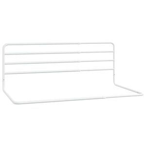 vidaXL Dětsk&aacute; z&aacute;brana k post&yacute;lce b&iacute;l&aacute; (76&ndash;137) x 55 cm železo