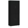 vidaXL Skř&iacute;ň highboard čern&aacute; 69,5 x 34 x 180 cm kompozitn&iacute; dřevo