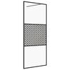 vidaXL Z&aacute;stěna do průchoz&iacute; sprchy čir&eacute; ESG sklo 100 x 195 cm čern&aacute;