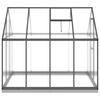 vidaXL Skleník s podkladovým rámem antracitový 224x169x202 cm hliník