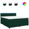 vidaXL Box spring postel s matrac&iacute; tmavě zelen&aacute; 180x200 cm samet