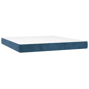 vidaXL Ta&scaron;tičkov&aacute; matrace středn&iacute; tvrdost tmavě modr&aacute; 180 x 200 x 20 cm samet