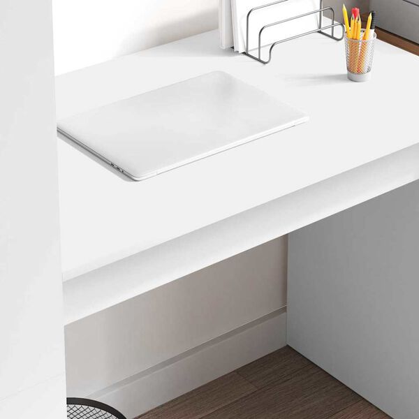 vidaXL Stůl s policí Bílá 113 x 54 x 120 cm kompozitní dřevo