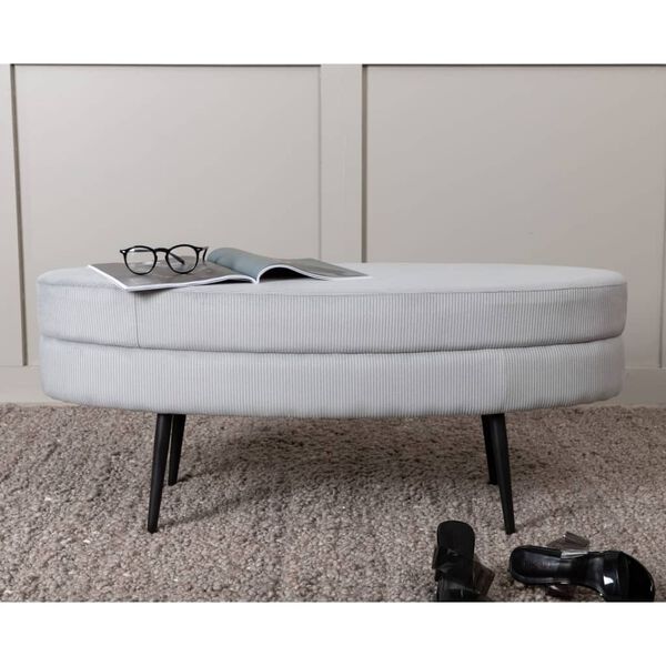 Venture Home Otoman Otto 100 x 40 x 41 cm man&scaron;estr čern&yacute; a &scaron;ed&yacute;