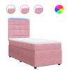 vidaXL Box spring postel s matrac&iacute; růžov&aacute; 100x200 cm samet
