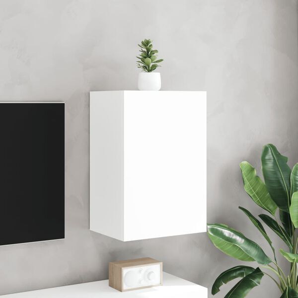 vidaXL N&aacute;stěnn&aacute; TV skř&iacute;ňka b&iacute;l&aacute; 40,5 x 30 x 60 cm kompozitn&iacute; dřevo
