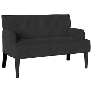 vidaXL Chesterfield lavice Čern&aacute; 112 x 65,5 x 75 cm samet