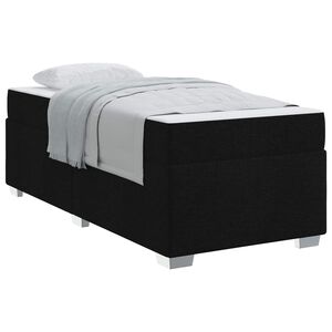 vidaXL R&aacute;m postele s matrac&iacute; Čern&aacute; 80 x 200 cm textil
