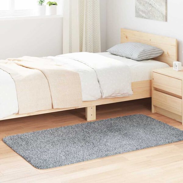 vidaXL Koberec Shaggy s vysok&yacute;m vlasem NAVARRA světle &scaron;ed&yacute; 80x150 cm