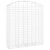 vidaXL Klenut&yacute; gabionov&yacute; ko&scaron; 200 x 50 x 220/240 cm pozinkovan&eacute; železo