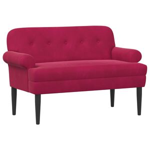vidaXL Pohovka s knofl&iacute;kov&yacute;m pro&scaron;&iacute;v&aacute;n&iacute;m V&iacute;no Červen&eacute; 120 x 66 x 78 cm