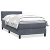 vidaXL Box spring postel s matrac&iacute; tmavě &scaron;ed&aacute; 80x220 cm samet