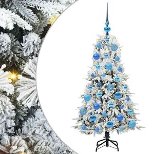 vidaXL Uměl&yacute; Skl&aacute;dac&iacute; V&aacute;nočn&iacute; Strom s stojanem B&iacute;l&aacute; 120 cm PE a PVC