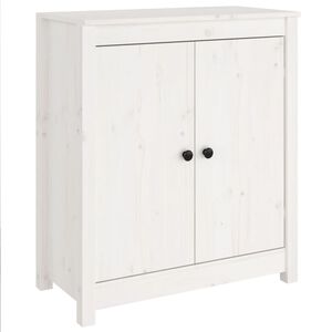 vidaXL Př&iacute;born&iacute;k b&iacute;l&yacute; 70 x 35 x 80 cm masivn&iacute; borov&eacute; dřevo