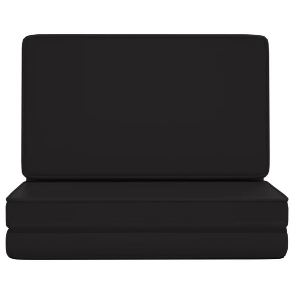 vidaXL Skl&aacute;dac&iacute; leno&scaron;ka na podlahu čern&aacute; uměl&aacute; kůže