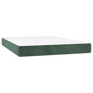 vidaXL Ta&scaron;tičkov&aacute; matrace středn&iacute; tvrdost tmavě zelen&aacute; 140 x 190 x 20 cm samet
