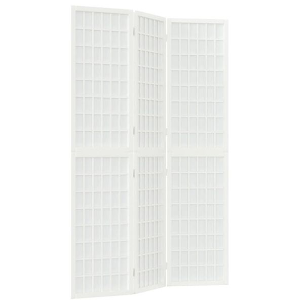 vidaXL Skládací 3dílný paraván v japonském stylu 120 x 170 cm bílý