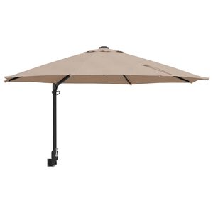 vidaXL Zahradn&iacute; slunečn&iacute;k 248 x 248 x 148 cm Polyester a ocel Taupe