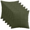 vidaXL Povlak na pol&scaron;t&aacute;ř 6 pcs ALMELO Zelen&aacute; 30 x 30 cm man&scaron;estr
