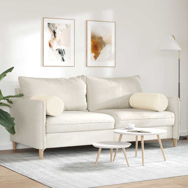 vidaXL Pol&scaron;t&aacute;ře 2 pcs Kr&eacute;mov&aacute; &Oslash; 25 x 70 cm Žebrovan&aacute; l&aacute;tka