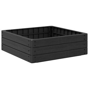 vidaXL Vyv&yacute;&scaron;en&yacute; z&aacute;hon Čern&aacute; 75,5 x 75,5 x 25 cm PP