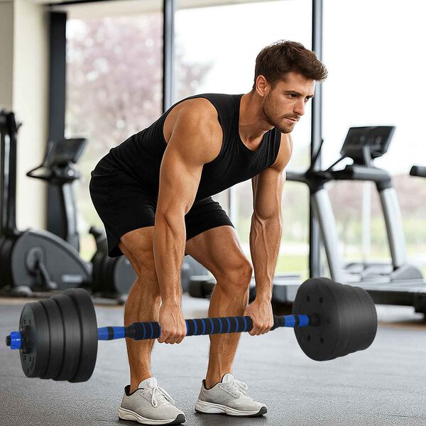 vidaXL 4-v-1 sada činek Čern&aacute; a modr&aacute; 121 x 19,5 x 19,5 cm