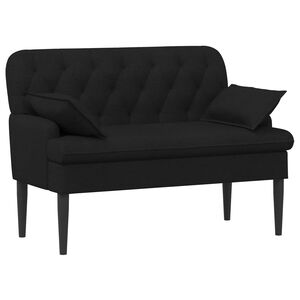 vidaXL Pohovka s knofl&iacute;kov&yacute;m pro&scaron;&iacute;v&aacute;n&iacute;m Čern&aacute; 111 x 68 x 80 cm Textil