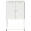 vidaXL Skř&iacute;ň highboard b&iacute;l&aacute; 68,5 x 38,5 x 107 cm ocel