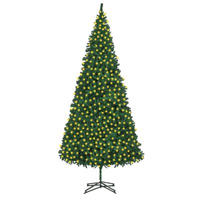 vidaXL Umělý vánoční stromek s LED osvětlením 500 cm zelený