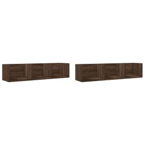 vidaXL N&aacute;stěnn&eacute; skř&iacute;ňky 2 ks hněd&yacute; dub 75x18x16,5 cm kompozitn&iacute; dřevo