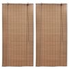 vidaXL Zatemňovac&iacute; rolety z bambusu 2 ks 80 x 160 cm hněd&eacute;