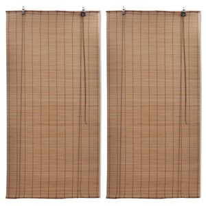vidaXL Zatemňovac&iacute; rolety z bambusu 2 ks 80 x 160 cm hněd&eacute;
