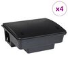 vidaXL pasti na my&scaron;i 4 ks čern&eacute; 23x19x9,5 cm
