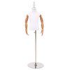 vidaXL Nastaviteln&yacute; manek&yacute;n 120-157 cm s podstavcem Unisex PP B&iacute;l&aacute;