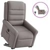 vidaXL Elektrick&eacute; zvedac&iacute; polohovac&iacute; křeslo taupe textil