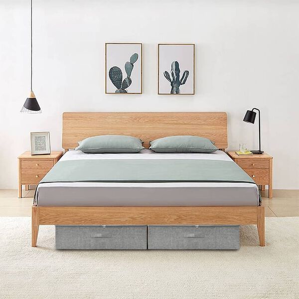 vidaXL Úložné boxy 2 ks textil 70 x 40 x 18 cm šedé