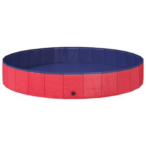 vidaXL Baz&eacute;n pro psy &Oslash;200 x 30 cm Siln&yacute; PVC Červen&aacute;