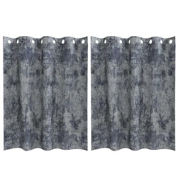 vidaXL Sametové závěsy 2 pcs Stříbrně šedá 140 x 140 cm samet