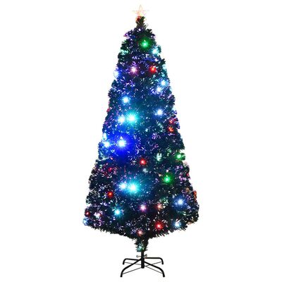 vidaXL Vánoční stromek se stojanem a LED 180 cm optické vlákno