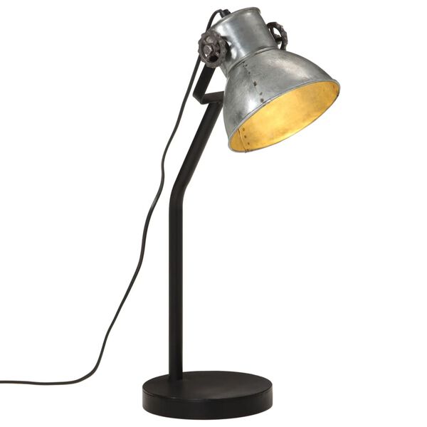 vidaXL Stolní lampa 25 W vintage stříbrná 17 x 17 x 60 cm E27